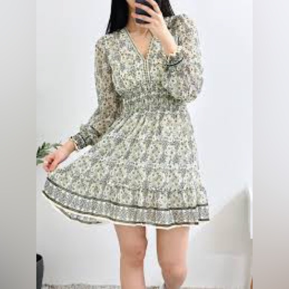 Max Studio Floral Print Mini Dress Women’s Large